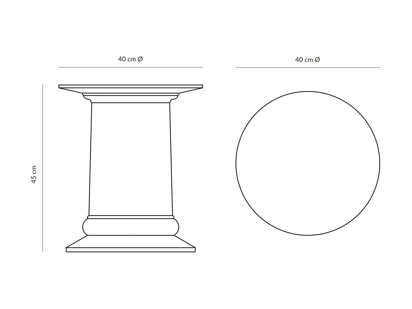 Перерабатываемый двухкомпонентный круглый садовый столик из смолы Ellemura ARCH-00026881 - Вид №5