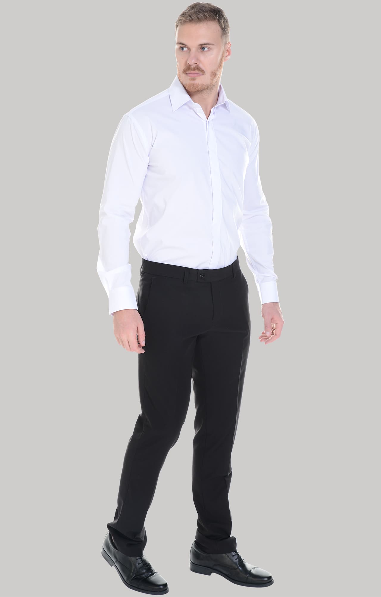 62467 Рубашка мужская  white El-Risto  Корпоративная одежда  размер 42/176-182  - Вид №27