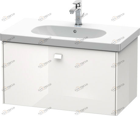 BR404602222 Тумбочка подвесная Brioso #BR4046 820 x 469 мм Белый глянцевый декор Duravit