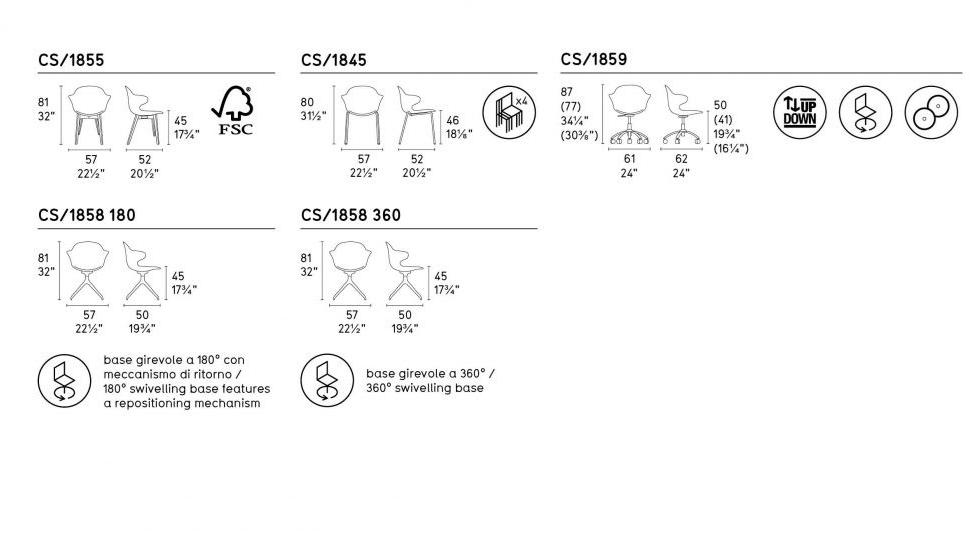 Calligaris Штабелируемый стул из поликарбоната с подлокотниками sun-id-1473142 - Вид №6