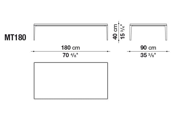 Прямоугольный журнальный столик из массива дерева B&B Italia Michel ARCH-00038374 - Вид №9