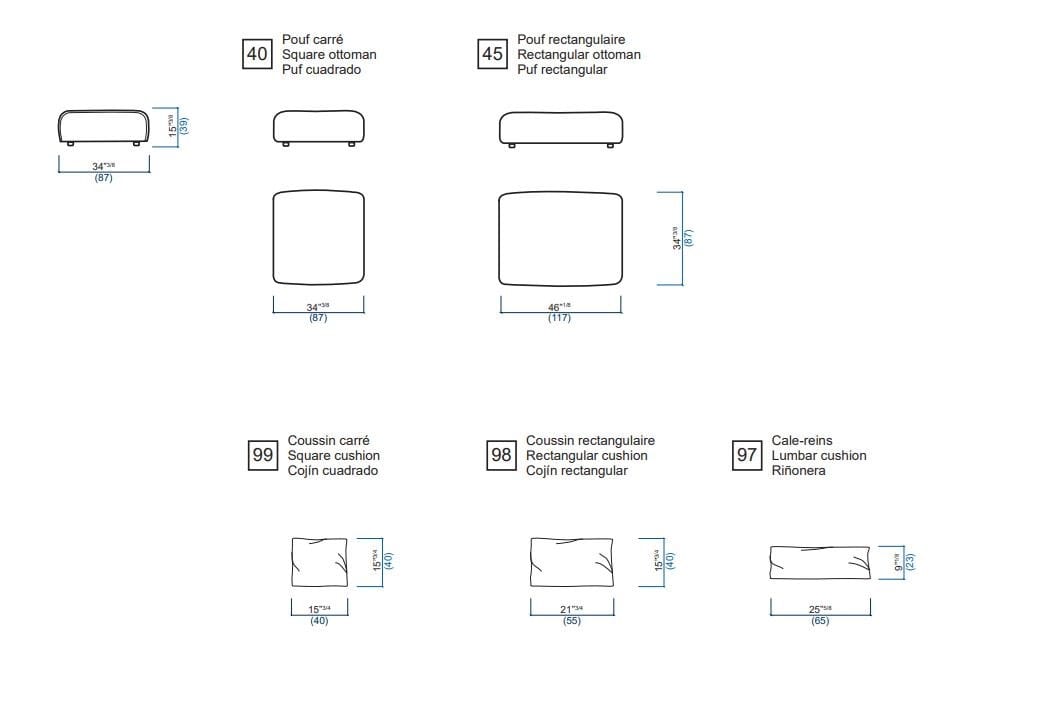 Ткань диван ROCHE BOBOIS Temps Calme ARCH-00088819 - Вид №6