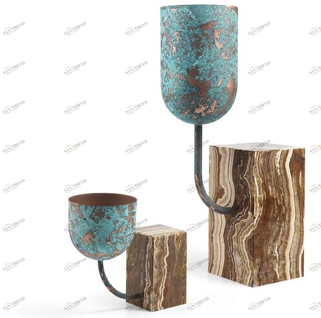 JCP UNIVERSE Медная ваза и мраморное основание sun-id-1422962