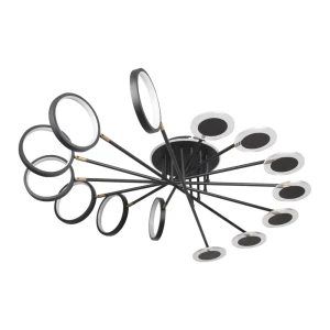 91120982 Светильник потолочный светодиодный LOFT IT 10164L Black Megan 27 м² теплый белый свет цвет черный STLM-1468713