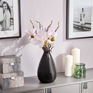 Ваза Evis Матильда Пять вечеров цвет черный глянец