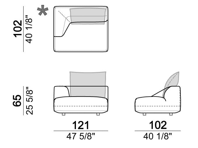 3-местный тканевый секционный диван Arketipo Starman ARCH-00099910 - Вид №8