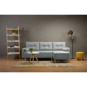 92007727 Раскладной диван Divan.ru Нумо угловой 216x87x137 см велюр цвет серый STLM-1459627