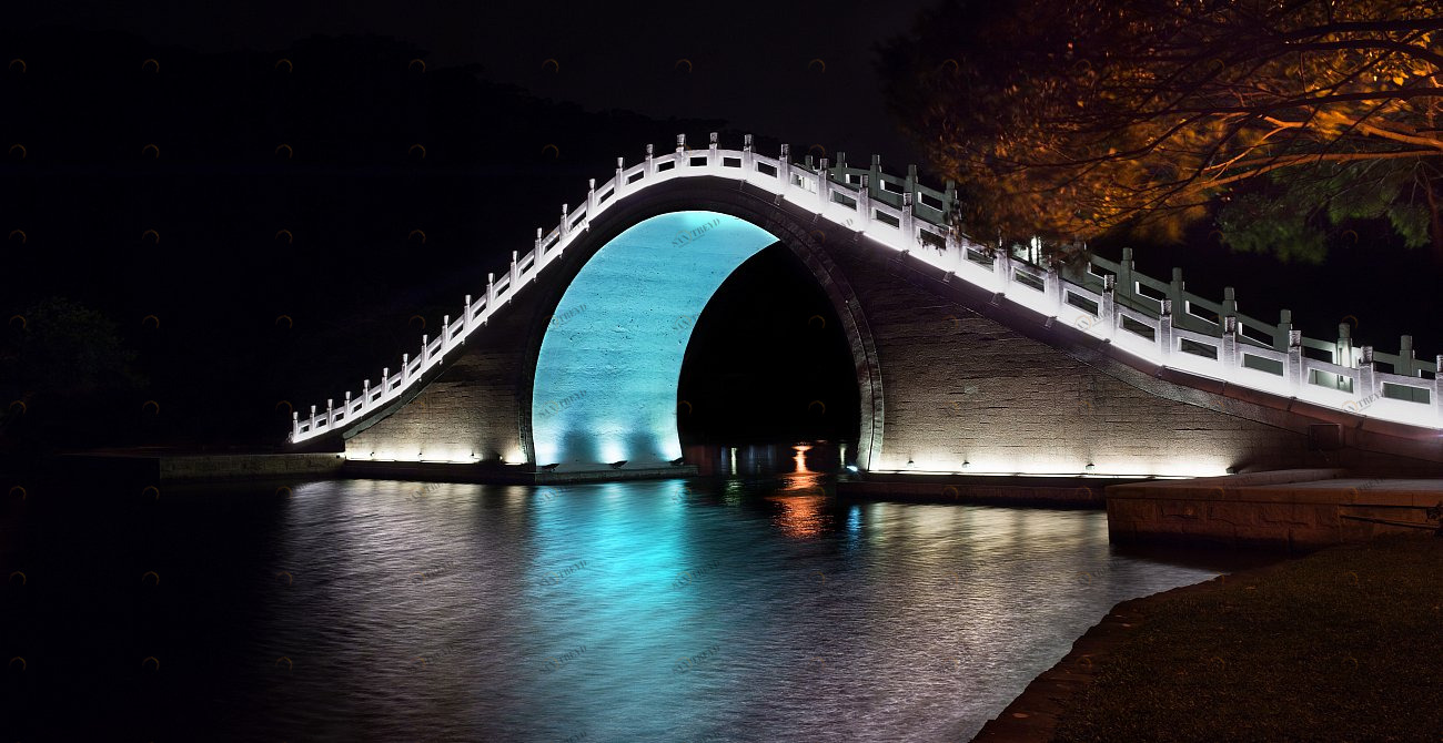 Фотокартина 100х52 см "Лунный мост" PANKOVSKY STUDIO ПЛАСТИФИКАЦИЯ 015923 Коричневый;синий;черный 