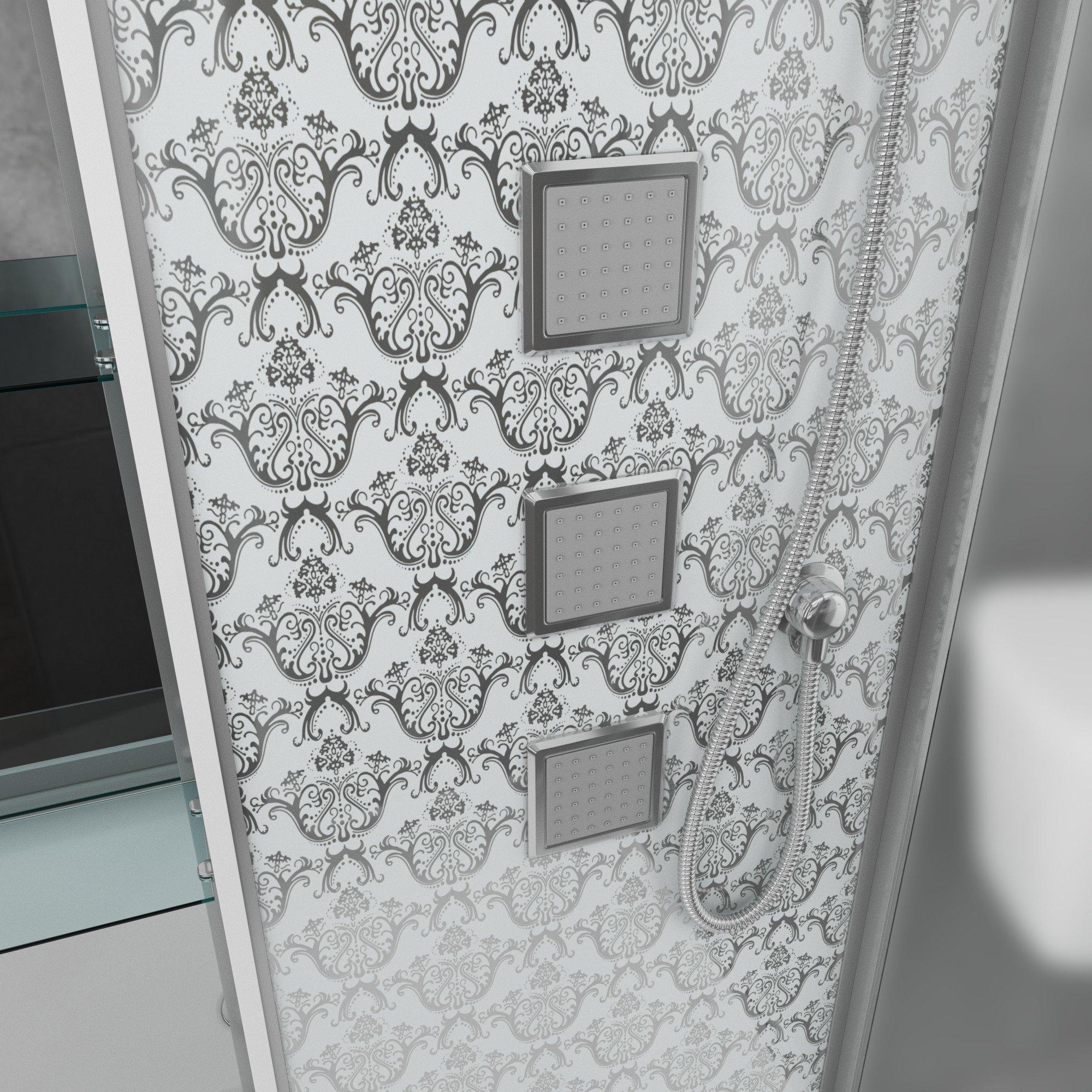 Душевая кабина NG-7713WR (820x1200х2150) низкий поддон стенки БЕЛЫЕ Niagara Luxe - Вид №3