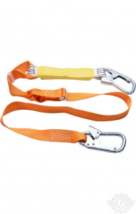 69111 Строп из полиамидной ленты с амортизатором и двумя карабинами К1  Защита от падения  размер (зев 25мм)