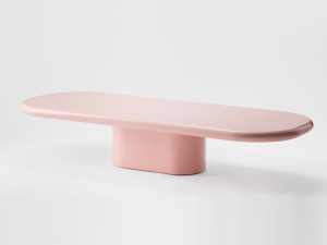 Гостиная МДФ прямоугольный низкий журнальный столик