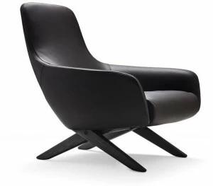 Poliform Мягкое кожаное кресло с подлокотниками