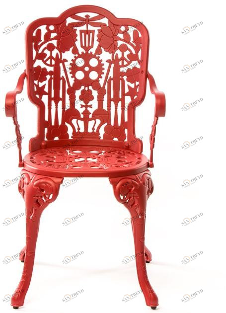 Seletti Садовый стул из алюминия с подлокотниками Industry 18684