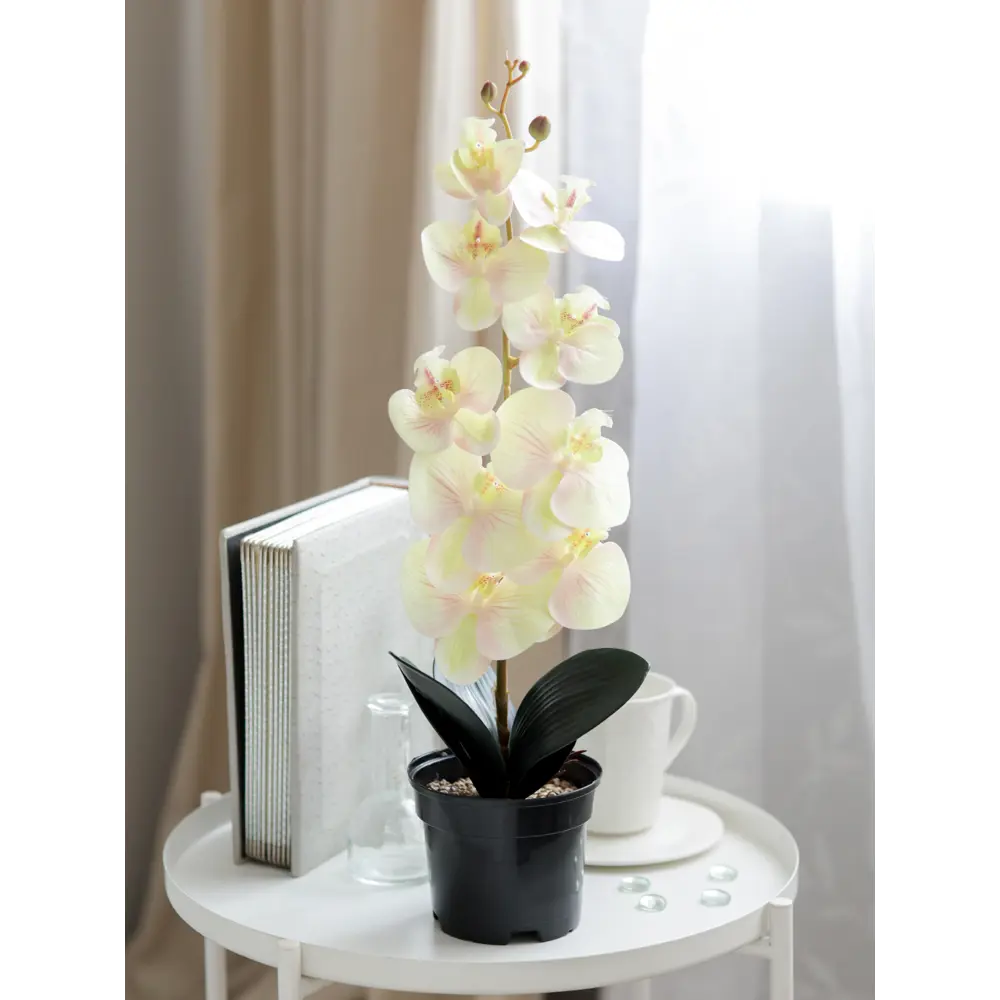 89356246 Искусственное растение в горшке орхидея h50 см цвет желтый STLM-0964339 Santreyd  - Вид №3