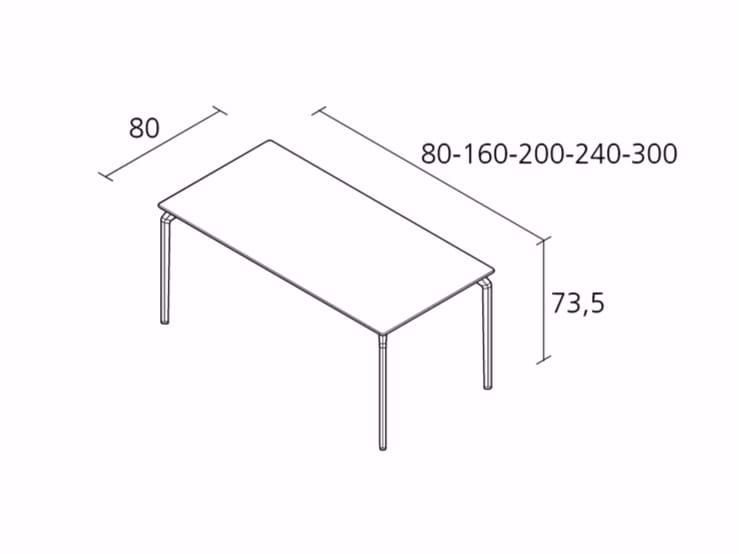 Прямоугольный стол Alias Tec ARCH-00117586 - Вид №1