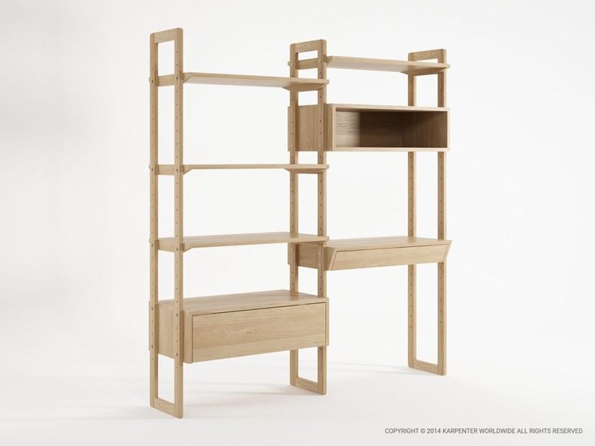 KARPENTER Открытый деревянный книжный шкаф с ящиками K/wsu sun-id-1478490 - Вид №3