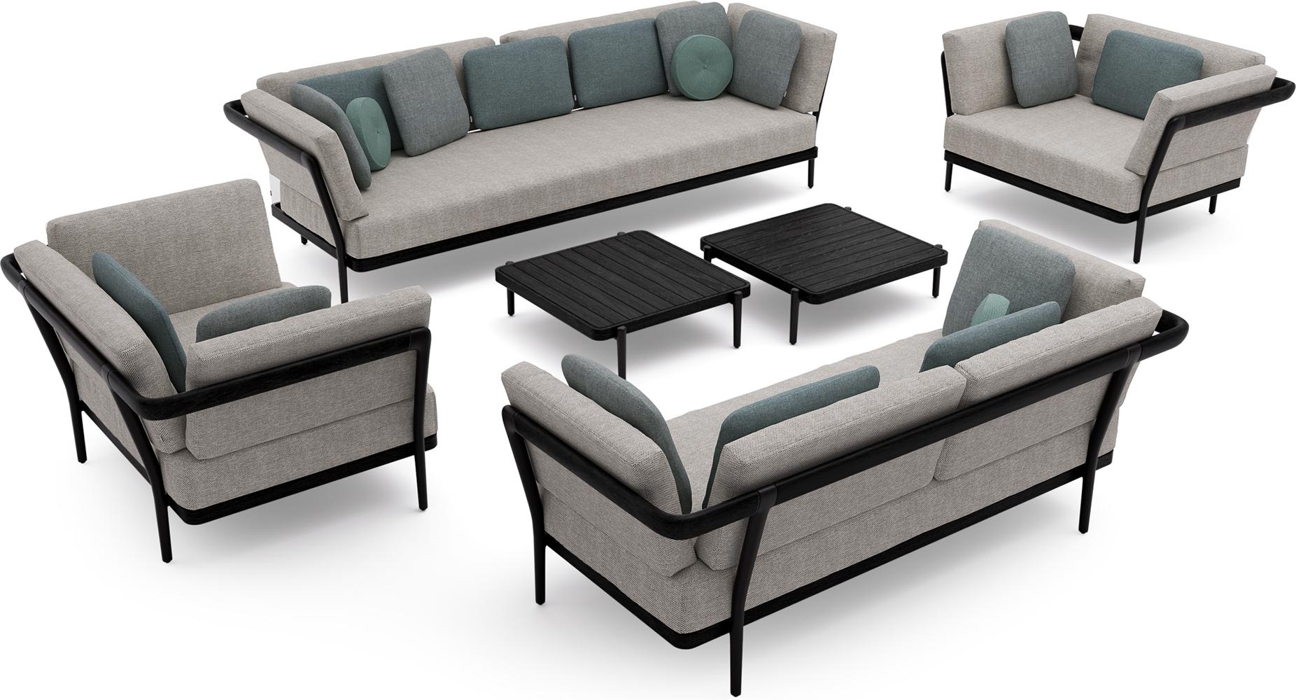 Concept 4 teak nero черный Manutti Flex MNST532