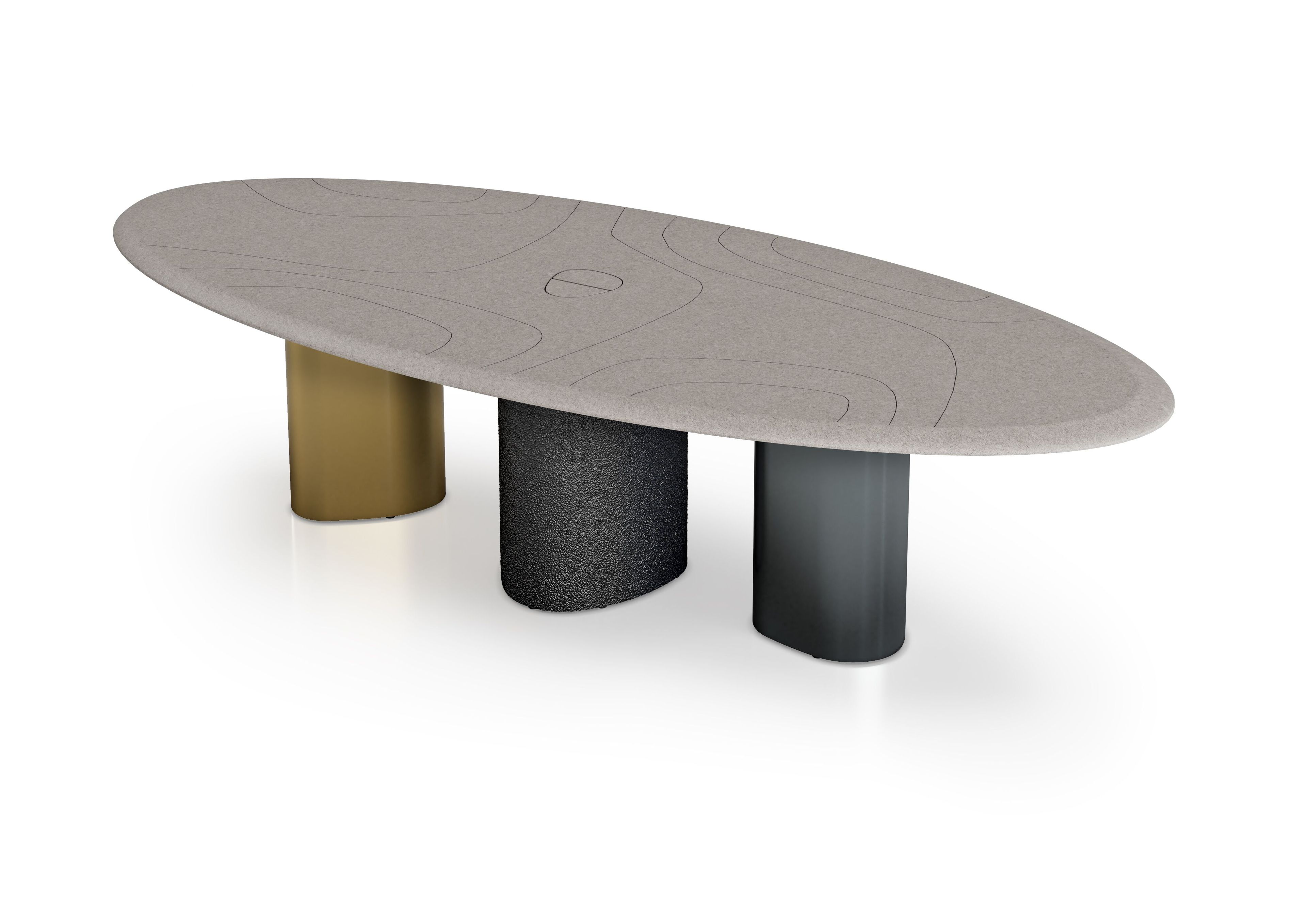 Овальный стол для совещаний из МДФ Cider Edition Monolithes ARCH-00089793