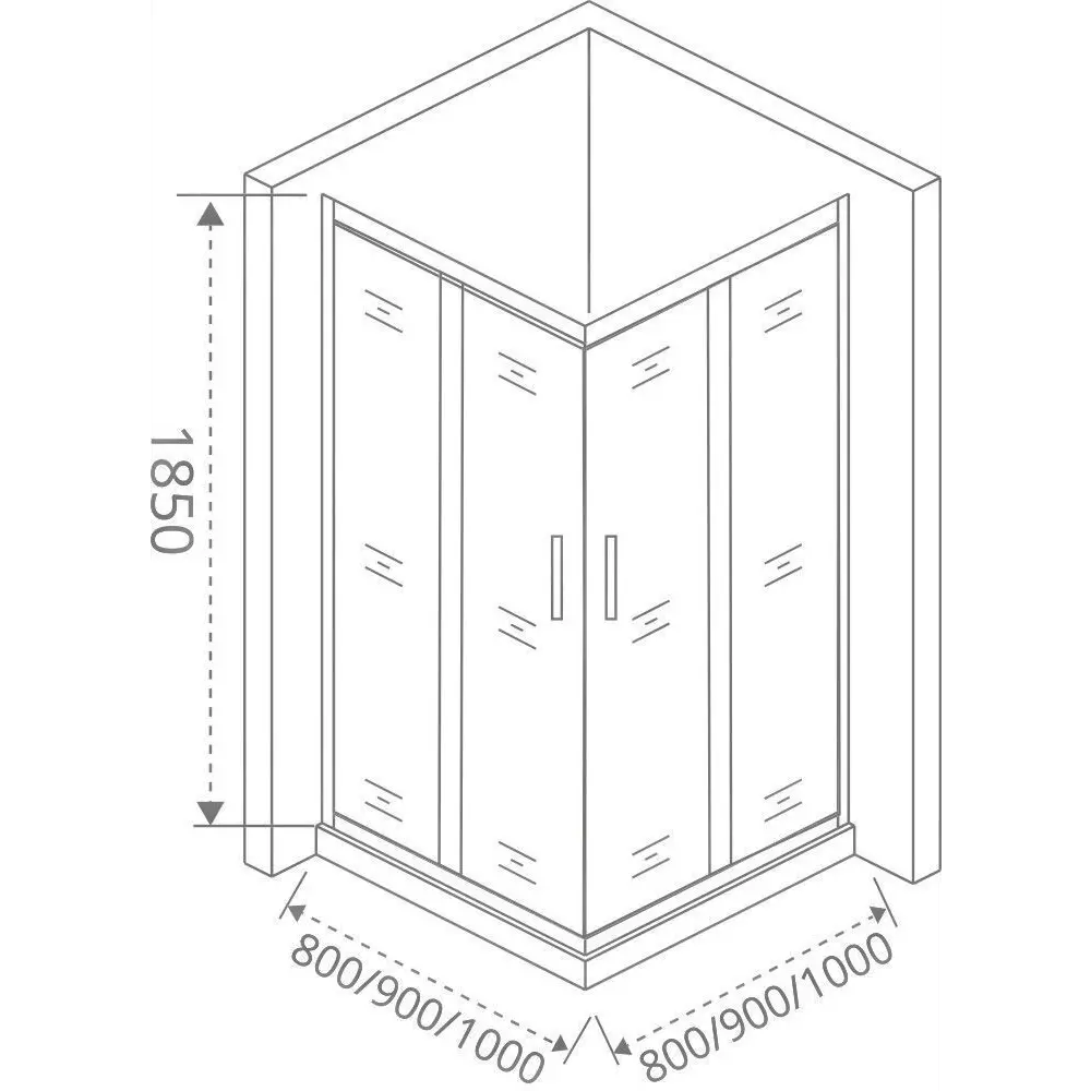 Santreyd Makiato - угловое душевое ограждение с раздвижными дверями 84107347 STLM-0046530 - Вид №5