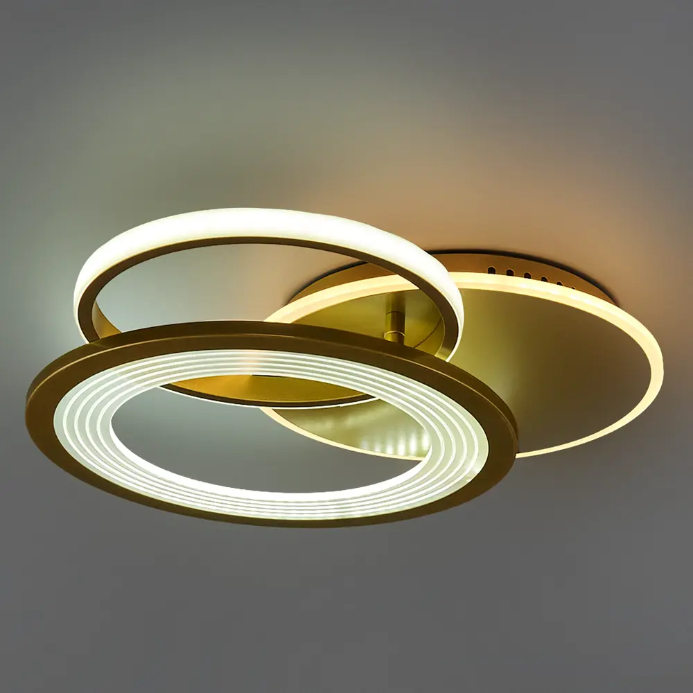 Люстра потолочная светодиодная Escada 10248/3LED с пультом, 21 м², регулируемый белый свет, цвет золотой STLM-2129815 - Вид №2