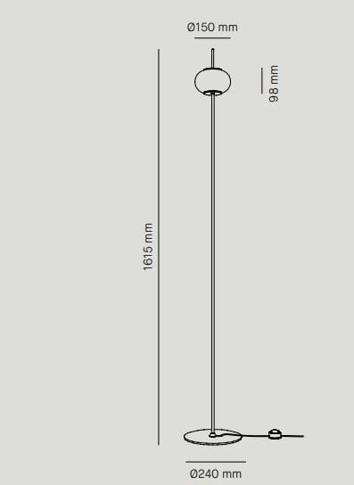 Торшер из стали и стекла Milan Iluminacion Astros ARCH-00127804 - Вид №9