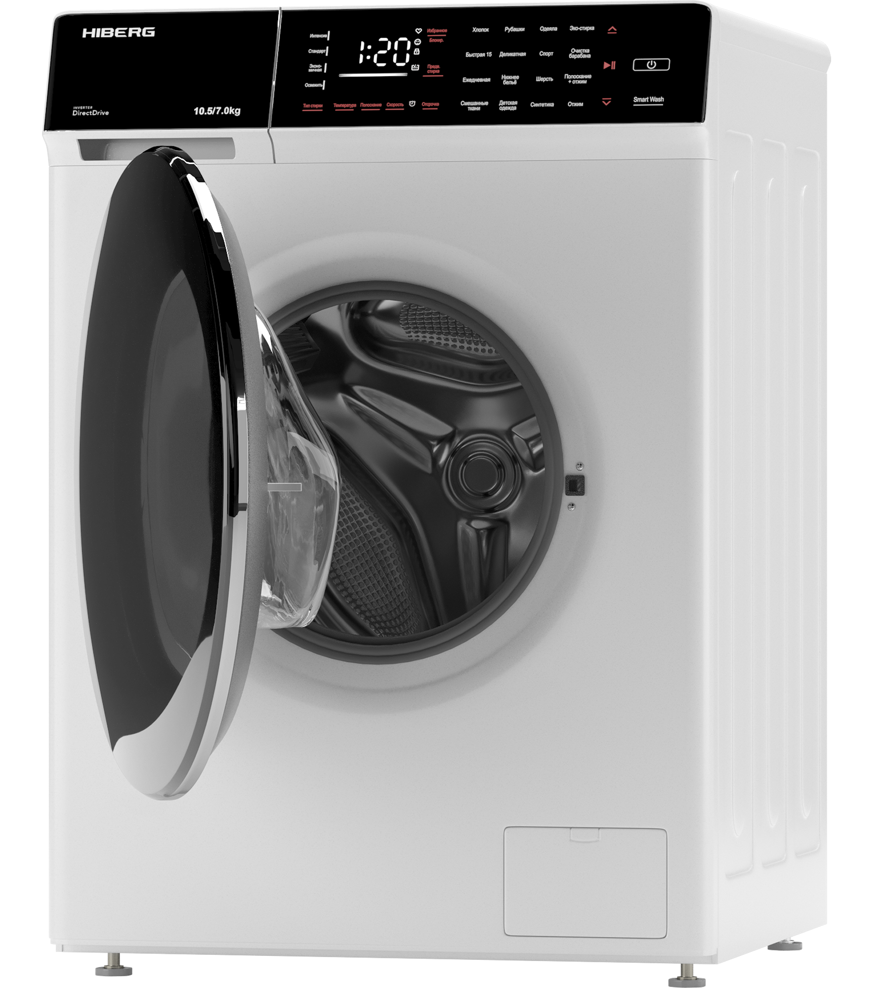 9079279 Стирально-сушильная машина HIBERG i-DDQ9 - 10714 W белый STDN-0141594 - Вид №2