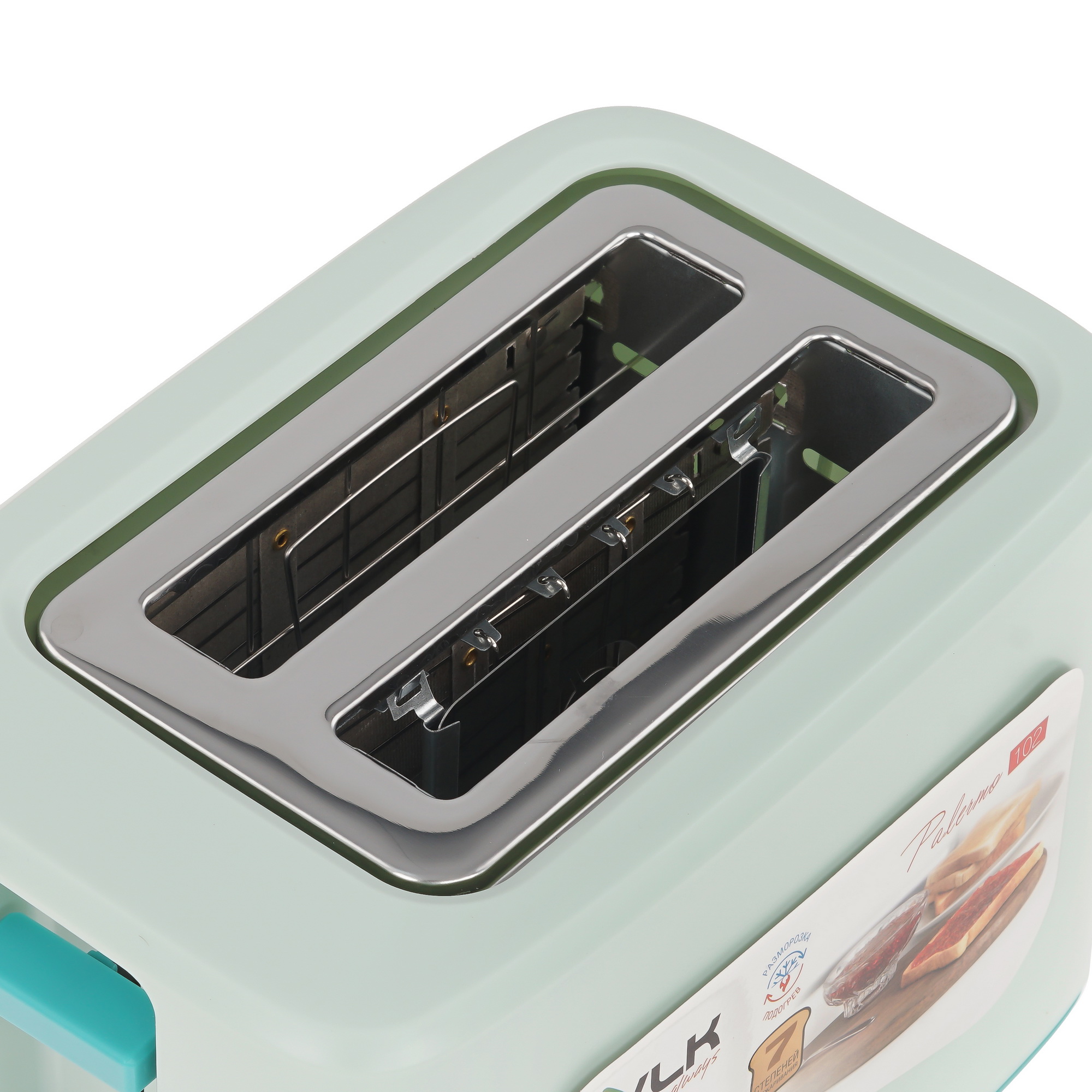 9007710 Тостер VLK Palermo-102 зеленый STDN-0068576 - Вид №4