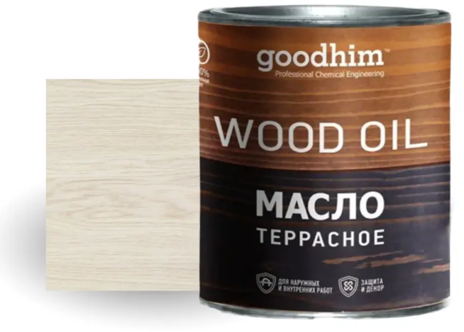 90272868 Масло для дерева GOODHIM 74790 цвет белый 0.75 л STLM-0160957
