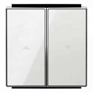 Лицевая панель ABB Sky выключателя жалюзи стекло белое 2CLA854400A2101