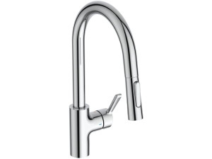 Однорычажный кухонный смеситель со съемным ручным душем