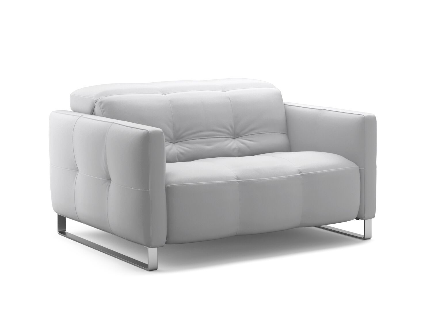 Кожаное кресло с откидывающейся спинкой с электрическим движением Natuzzi Italia Philo ARCH-00101474