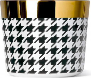 10650430 Sieger by Furstenberg Кубок для игрист. вина Sieger by Furstenberg "Глоток золота. Гусиная лапка" 300мл (чёрно-белый) Фарфор