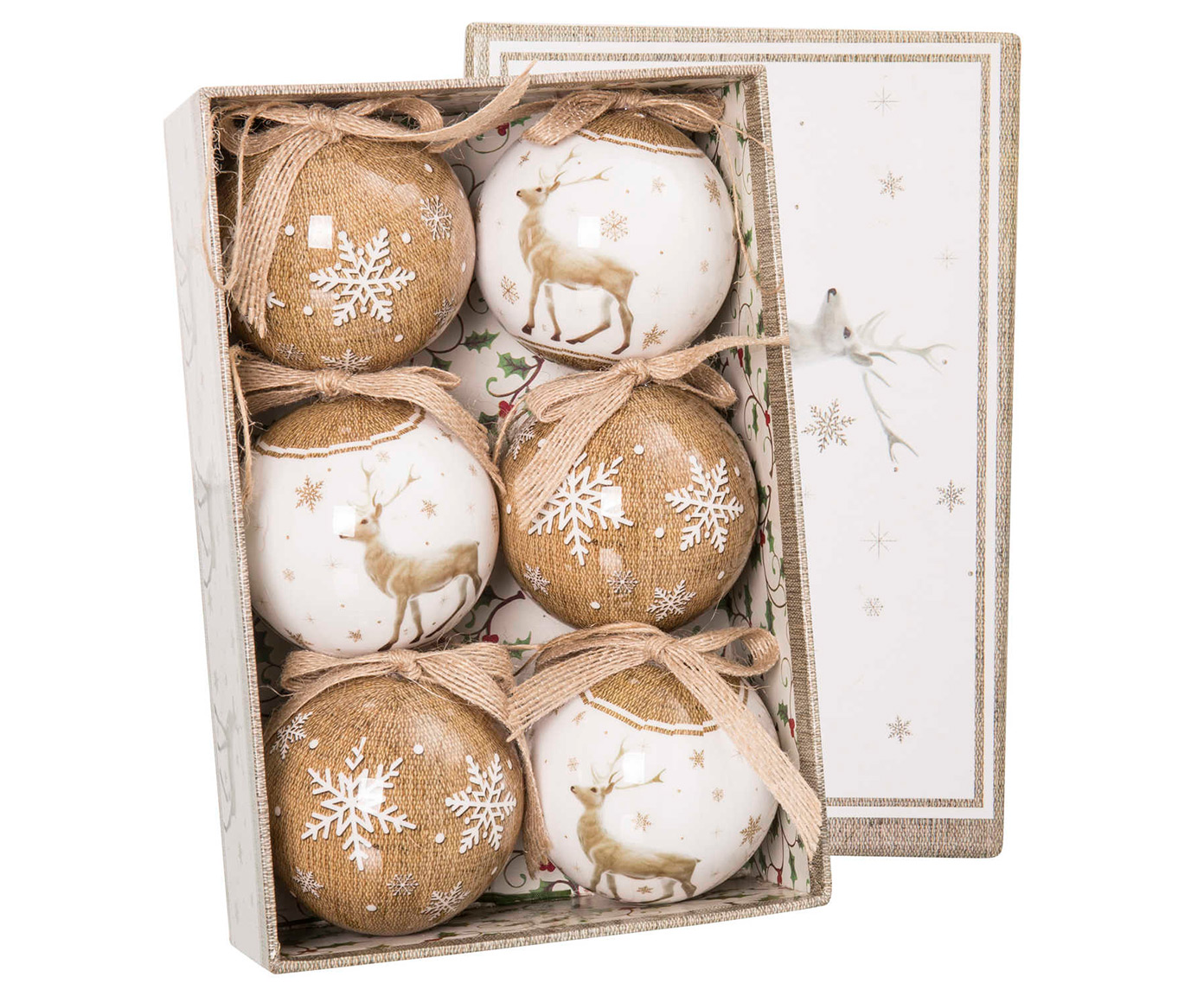 DZ-112-405 елочная игрушка, набор 6шт TO4ROOMS  - Вид №1