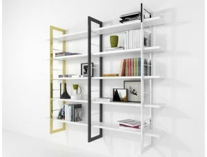 Barel Настенный книжный шкаф из лакированного дерева и железа