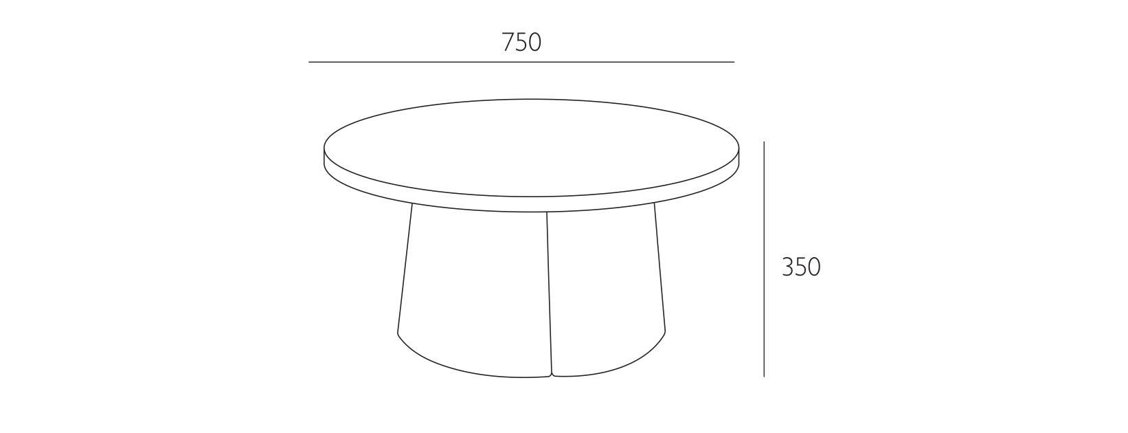 Стеклянный круглый низкий журнальный столик pulpo Бент ARCH-00019731 - Вид №1