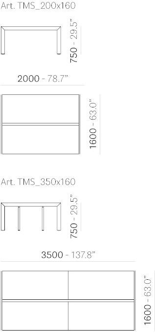 Pedrali Стол из ламината Matrix Tms - Вид №4