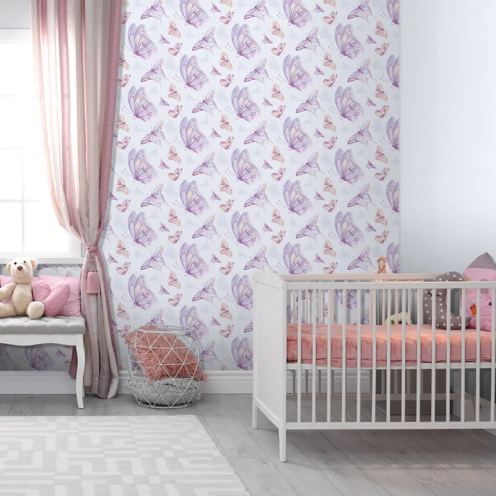 Обои флизелиновые Erismann Бабочки темно-серые 1.06 м ЭР60671-05 STLM-2165188 - Вид №3