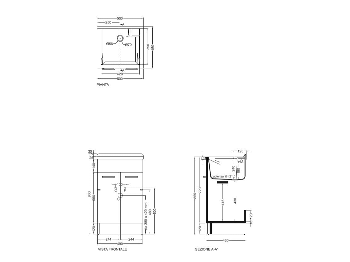 Шкаф для белья из ДСП с распашными дверцами COLAVENE Swash ARCH-00088164 - Вид №15