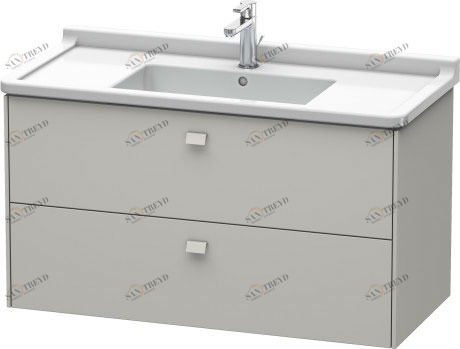 BR414300707 Brioso Тумбочка подвесная Бетонно-серый матовый декор Duravit