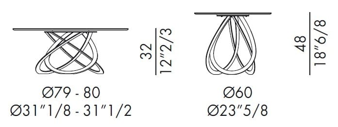 Круглый мраморный журнальный столик EFORMA FEBE LOW ARCH-00017429 - Вид №2
