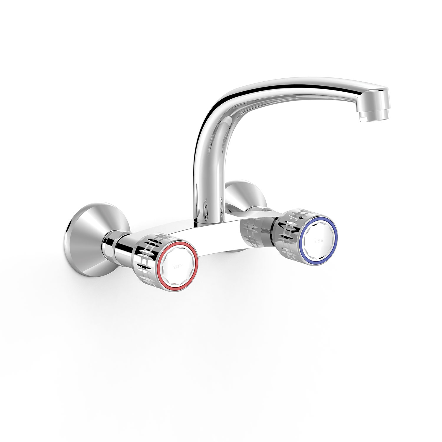 Смеситель для КУХНИ Настенный двухрычажный для кухни-123317 TRES Kitchen