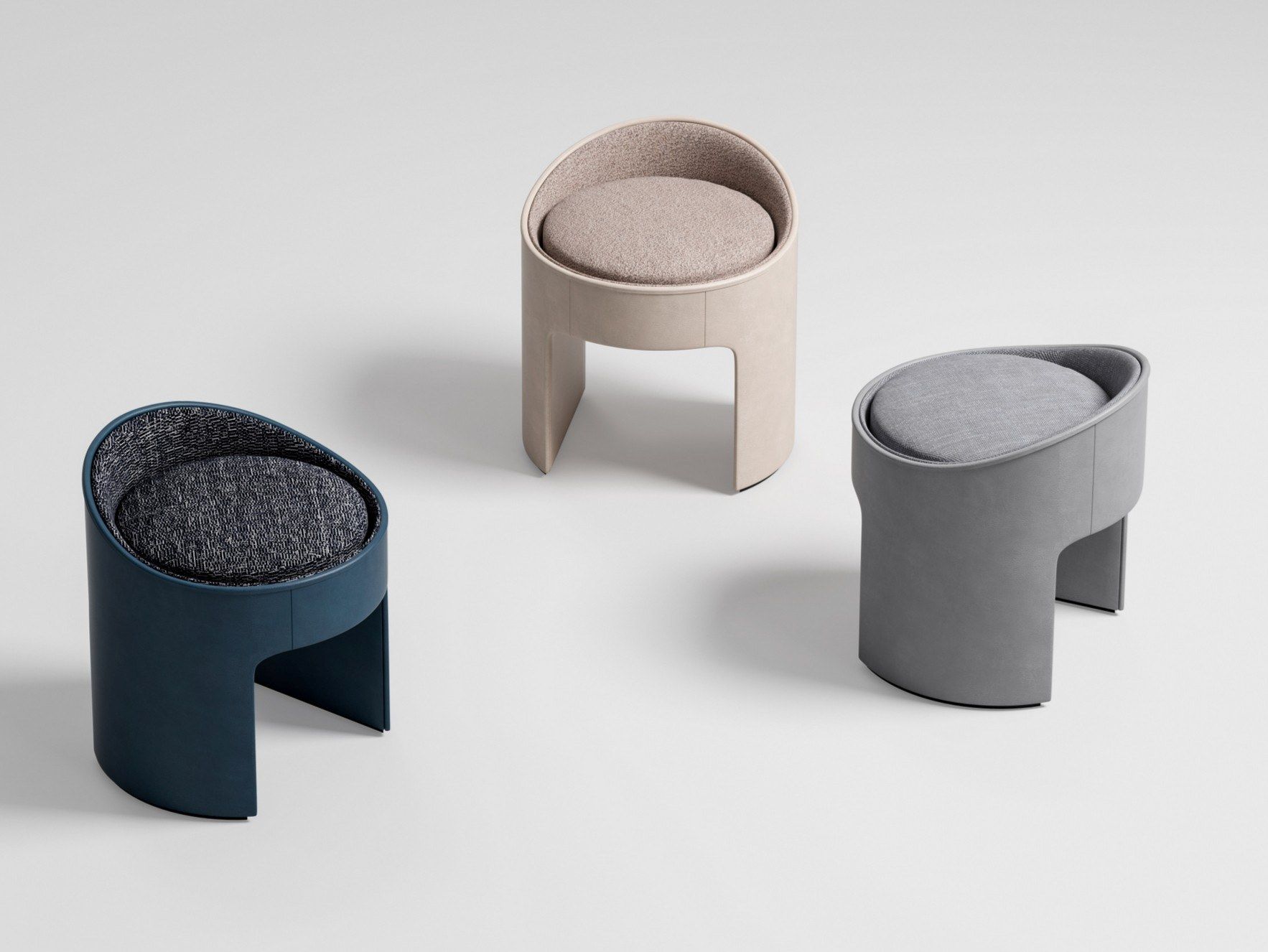 Низкий кожаный стул с мягким сиденьем CPRN HOMOOD Shapes ARCH-00103089 - Вид №1