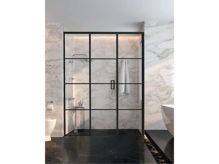 Хрустальная ниша душевая кабина с раздвижной дверью Metidea декор ARCH-00108983