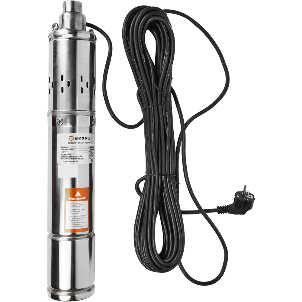 Скважинный насос Вихрь СН 550/90, высота подъема 90 м, кабель 17 м 1500 л/час STLM-2104282 - Вид №1