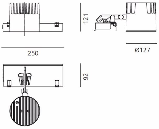 Artemide Регулируемый встраиваемый алюминий Caelum sun-id-1461618 - Вид №3