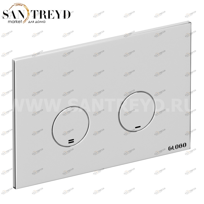 PL02CR Кнопка слива для инсталляции Globo 21 см цвет Хромированный Globo ACCESSORIES Италия Ceramica Globo