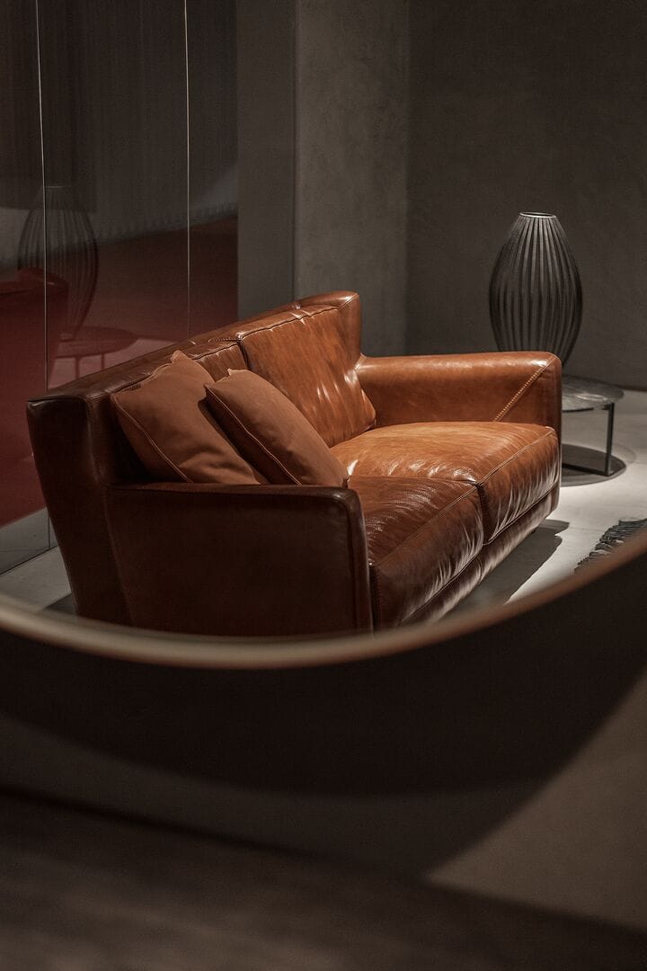 Кожаный линейный диван Baxter Bergère Longe ARCH-00066190 - Вид №4