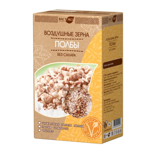 Зёрна полбы Воздушные без сахара Вастэко 170 г Santreyd 13541