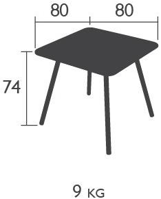 Fermob Квадратный алюминиевый садовый стол Luxembourg 4135 - Вид №1