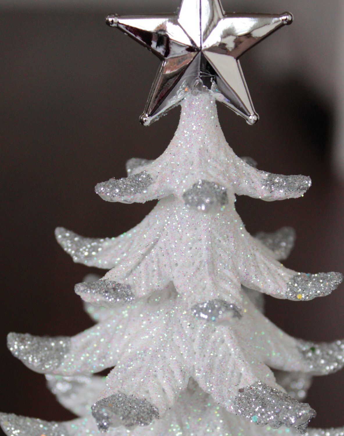 1309 796 a3 Украшение елка, акрил, 12 см, бело-серебристое H-andreas 